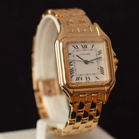 cartier panthere gold watch dupe|cartier panthere men's watch gold.